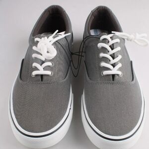 Izod Rangley Mens Canvas Lace Up Tennis Shoes Sneakers Grey New